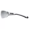 UVEX Equate cyklistické okuliare, White Matt / Mirror Silver