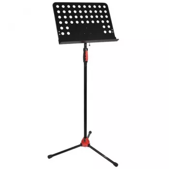 V-TONE DELUXE P1 nastaviteľný stojan na noty pre texty a noty, skladací stojan s taškou, čierny