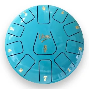 V-TONE VBJ 8-11 C Steel Tongue Drum Tank Drum, 11 nôt, C dur, matná čierna, s paličkami a taškou