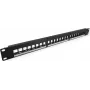 VALUE 19-palcový Keystone patch panel 1U 24 portov nechránený 3-dielny (26.99.0368)