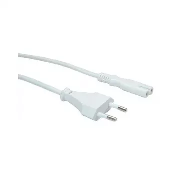 VALUE AC napájací kábel – Euro konektor samec na IEC 60320 C7, 1 m, biela