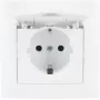 VCX WESA LC 18 Schuko zásuvka s krytom, na omietku, IP44, biela