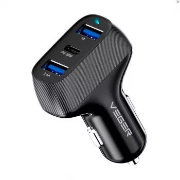 Veger CC271 Rigorous PD37W (2A1C) auto nabíjačka čierna