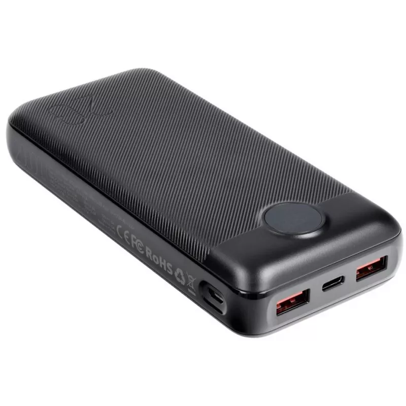 VEGER power banka 20000 mAh 20W PD QC 3.0 2x USB-A USB-C čierna