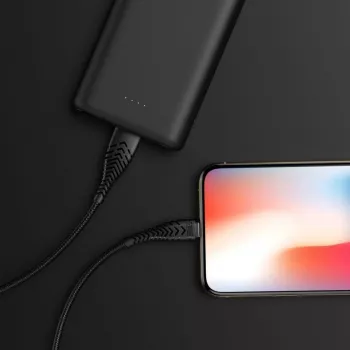 Veger V105 USB-A na Lightning kábel 1,2 m čierna 2,4A nabíjanie a synchronizácia