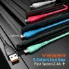 Veger V105 USB-A na Lightning kábel 1,2 m čierny 2,4A nabíjanie a synchronizácia