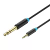 Vention BABBG audio kábel TRS 3,5mm na 6,35mm 1,5m, čierny