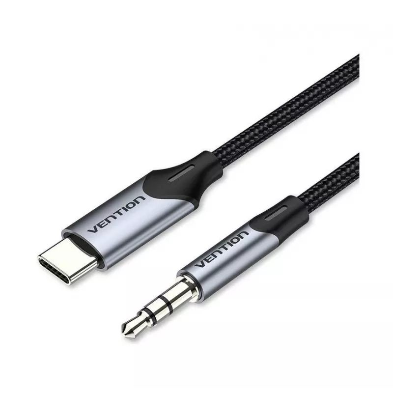 VENTION BGKHF USB-C na 3,5 mm audio adaptérový kábel 1 m čierny