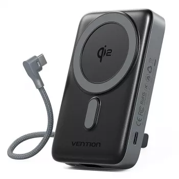 VENTION FKHH0 bezdrôtová powerbanka 10000mAh 35W PD/QC sivá