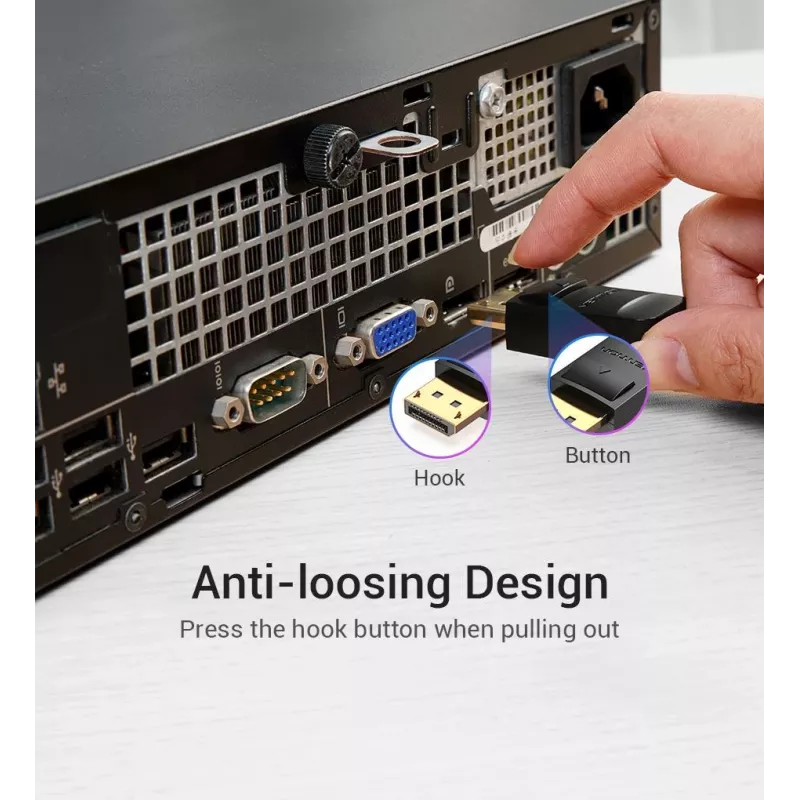 VENTION HACBI DisplayPort kábel 3m čierny