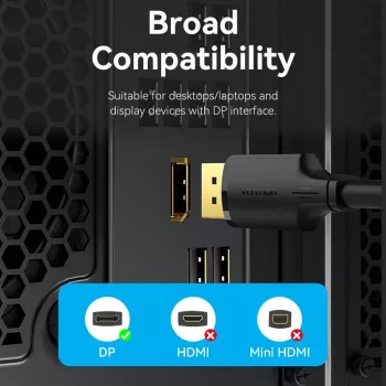 VENTION HAKBF DisplayPort na DisplayPort kábel 1m čierny