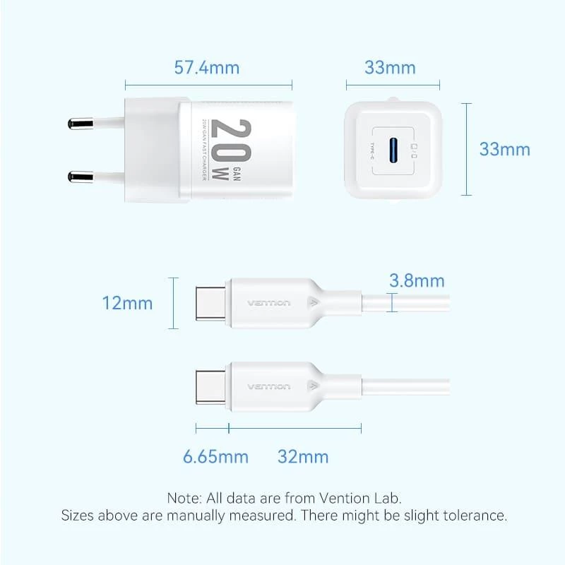 VENTION TZ-FEPW0-EU-01 20W USB-C napájací zdroj
