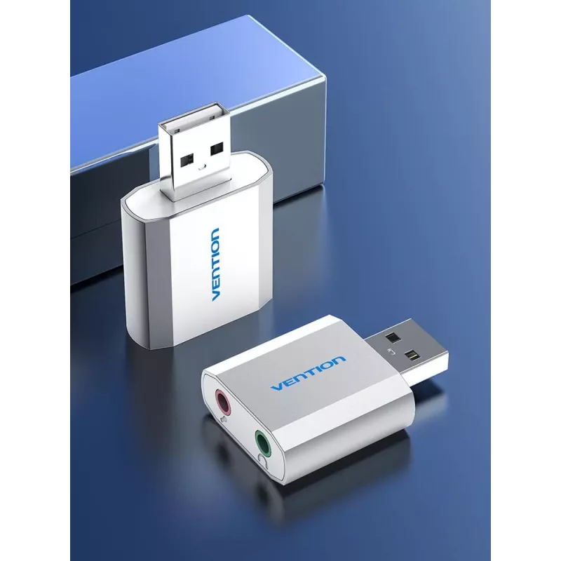 VENTION VAB-S13 USB 2.0 zvuková karta s 2-portovým hubom