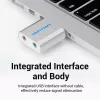 VENTION VAB-S13 USB 2.0 zvuková karta s 2-portovým hubom