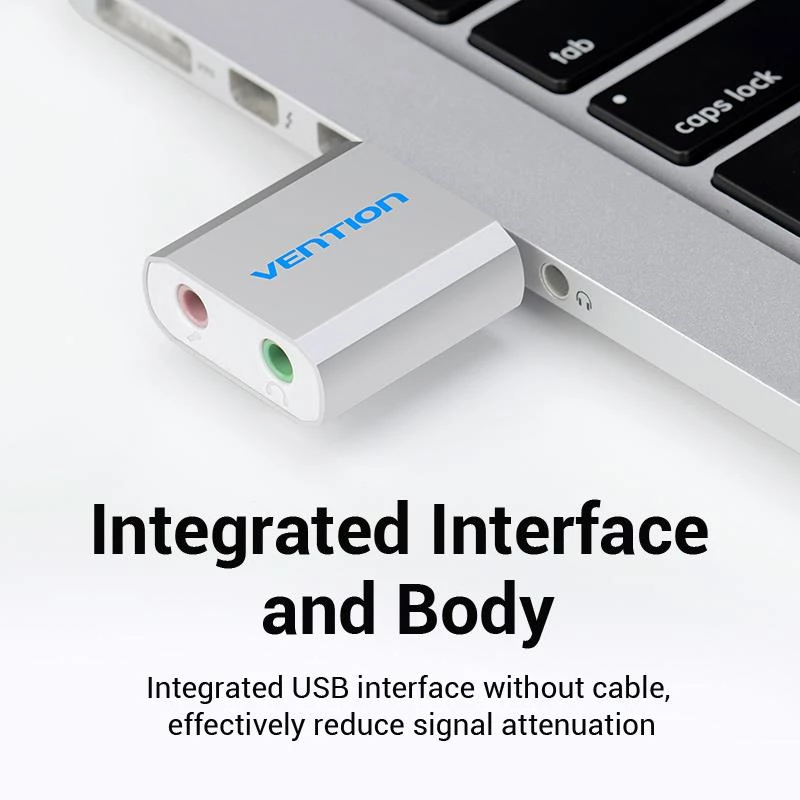 VENTION VAB-S13 USB 2.0 zvuková karta s 2-portovým hubom