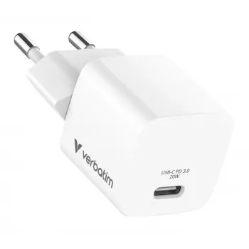Verbatim Essentials 20W USB-C Power Delivery cestovná nabíjačka čierna