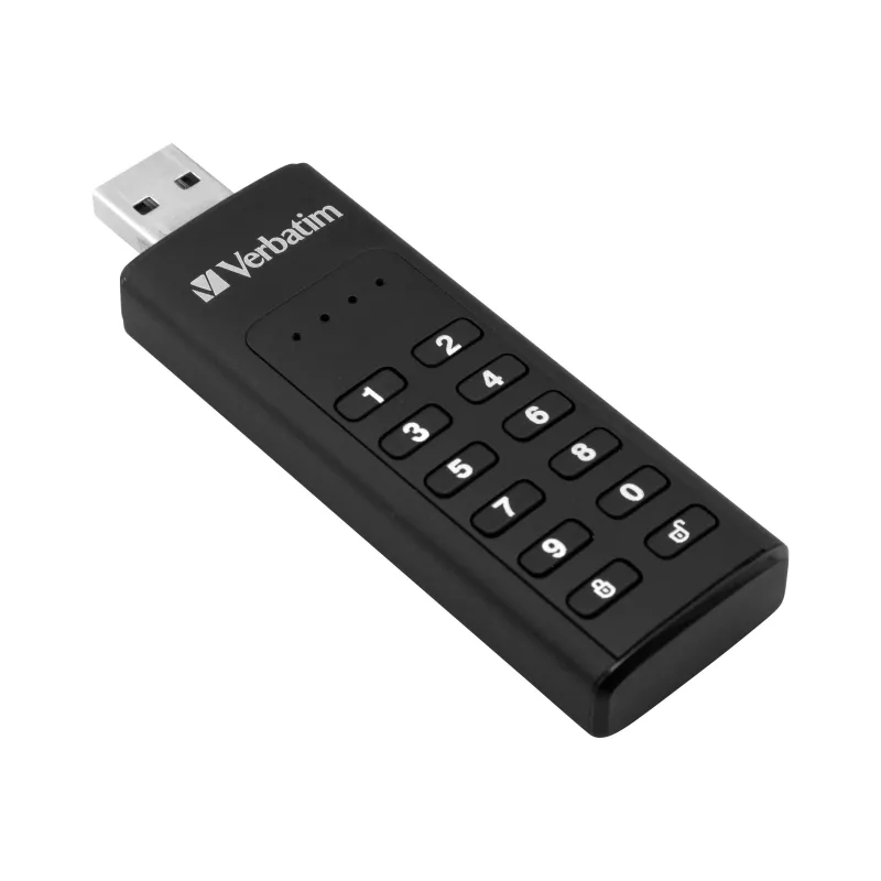 Verbatim Keypad Secure 32GB USB 3.2 Gen 1 flash disk s hardvérovým AES-256-bitovým šifrovaním - čierny