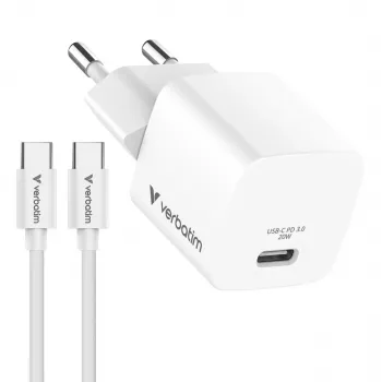 Verbatim nabíjací adaptér Essentials SET 20W Mini GaN