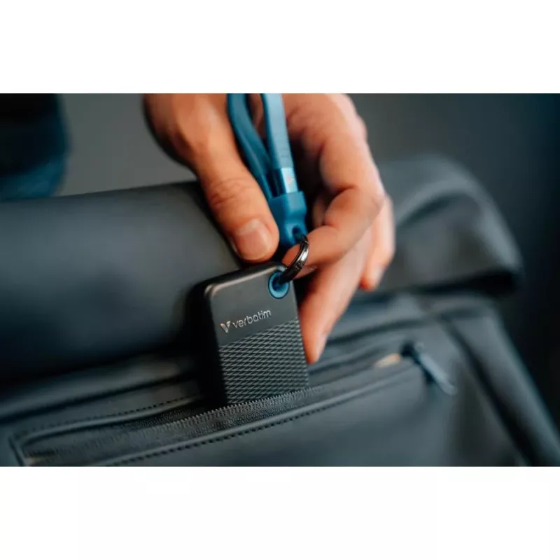 Verbatim Pocket SSD 256GB USB 3.2 Gen 2 Type-C Externý SSD disk, čierna/modrá 32416