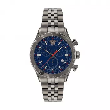 Versace pánske hodinky VE2U00722 44mm Swiss Quartz GMT nehrdzavejúca oceľ