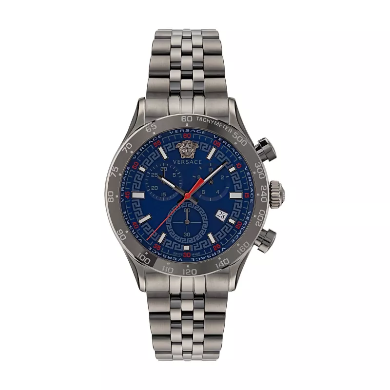 Versace pánske hodinky VE2U00722 44mm Swiss Quartz GMT nehrdzavejúca oceľ