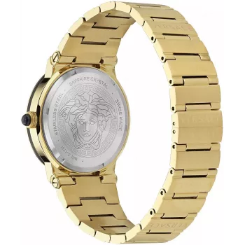 VERSACE V-Chrono pánske hodinky VE7G00323 38mm čierny ciferník kožený remienok