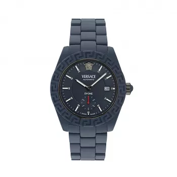 Versace V-Extreme Pro pánske švajčiarske quartzové hodinky VE7K00223 43mm oceľ čierny ciferník strieborný náramok