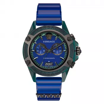 Versace V-Extreme Pro pánske švajčiarske quartzové hodinky VEZ701122 44mm čierny ciferník kožený remienok