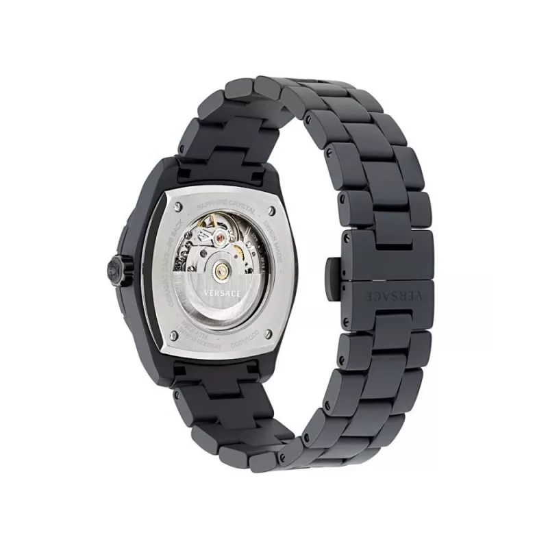 Versace V-Race pánske švajčiarske quartzové hodinky VE7K00123 43mm oceľ čierny ciferník