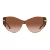 VERSACE VE2239-100213 dámske slnečné okuliare Gold Shield hnedé polykarbonátové sklá 147mm