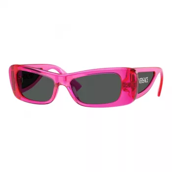 VERSACE VE4481-543487 dámske mačacie slnečné okuliare - čierny acetátový rám, tmavosivé polykarbonátové sklá, 54 mm