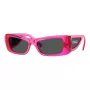 VERSACE VE4481-543487 dámske mačacie slnečné okuliare - čierny acetátový rám, tmavosivé polykarbonátové sklá, 54 mm