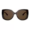 VERSACE dámske slnečné okuliare VE4375F-10873 Havana acetát hranaté plné obruby gradientové hnedé sklá 53mm
