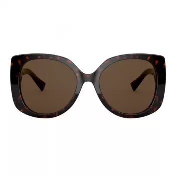 VERSACE dámske slnečné okuliare VE4375F-10873 Havana acetát hranaté plné obruby gradientové hnedé sklá 53mm
