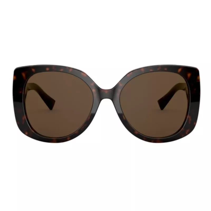 VERSACE dámske slnečné okuliare VE4375F-10873 Havana acetát hranaté plné obruby gradientové hnedé sklá 53mm