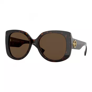 VERSACE dámske slnečné okuliare VE4375F-10873 Havana acetát hranaté plné obruby gradientové hnedé sklá 53mm