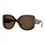 VERSACE dámske slnečné okuliare VE4375F-10873 Havana acetát hranaté plné obruby gradientové hnedé sklá 53mm