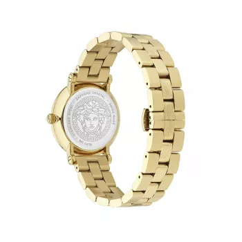 VERSACE dámske hodinky VE7F00623 Swiss quartz 35mm čierny ciferník kožený remienok