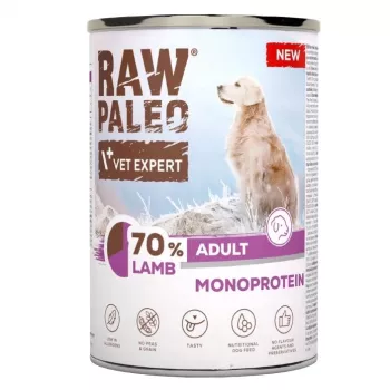 VETEXPERT Raw Paleo jahňacie mokré krmivo pre psov 400g