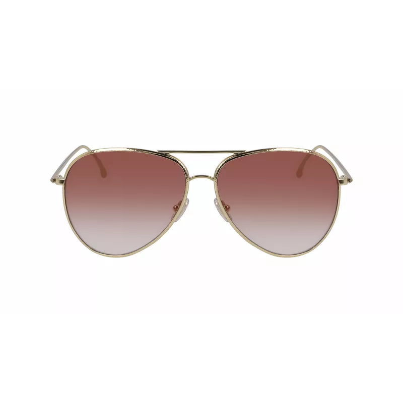 Victoria Beckham VB203S-712 dámske slnečné okuliare zlatý rám hnedé gradientové sklá 62 mm