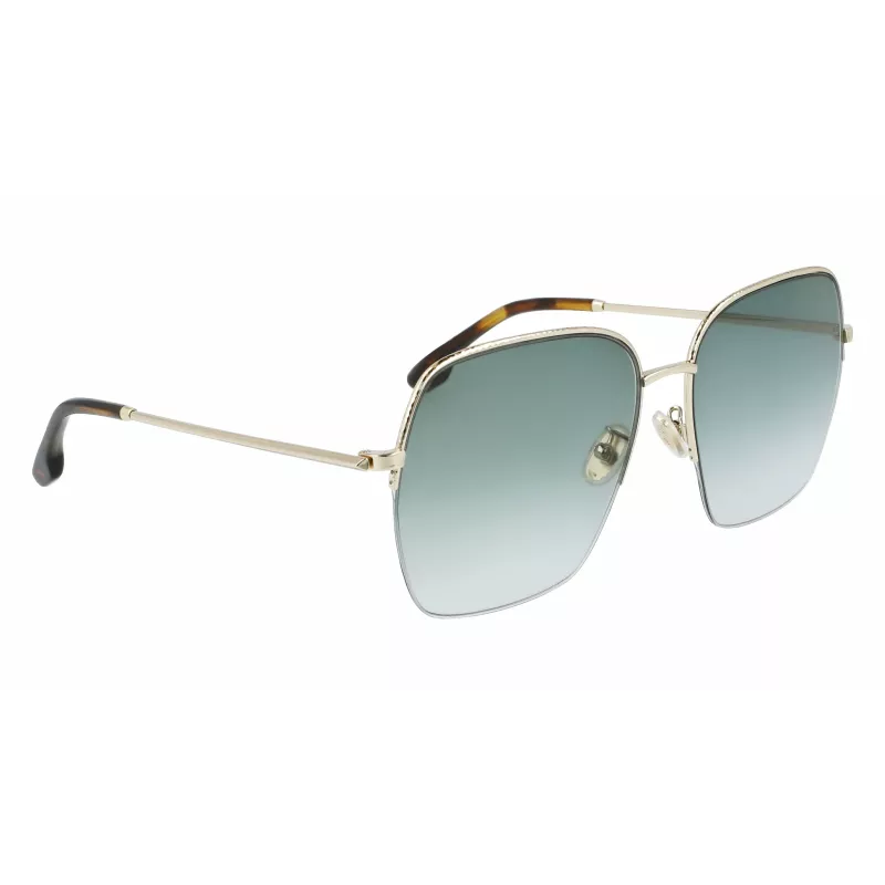 Victoria Beckham VB214SA-700 dámske slnečné okuliare - havannový acetátový rám, hnedé gradientové šošovky, 61 mm