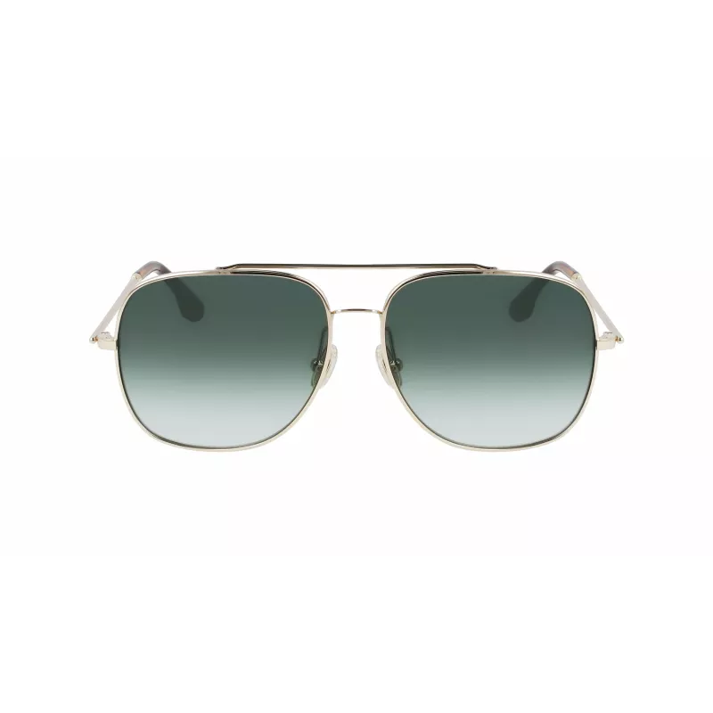 Victoria Beckham VB215S-700 dámske slnečné okuliare - zlatý rám, hnedé gradientové sklá, 59 mm