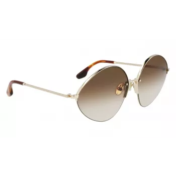 Victoria Beckham VB220S-702 dámske nadrozmerné hranaté slnečné okuliare zlatá hnedý gradient 64mm