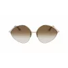Victoria Beckham VB220S-702 dámske nadrozmerné hranaté slnečné okuliare zlatá hnedý gradient 64mm