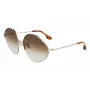 Victoria Beckham VB220S-702 dámske nadrozmerné hranaté slnečné okuliare zlatá hnedý gradient 64mm