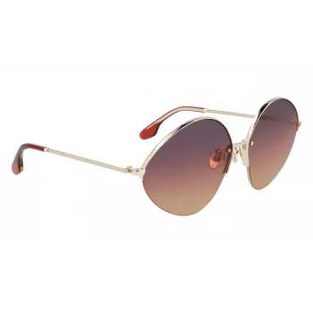 Victoria Beckham VB220S-732 dámske slnečné okuliare zlatý rám hnedé gradientové sklá 64 mm