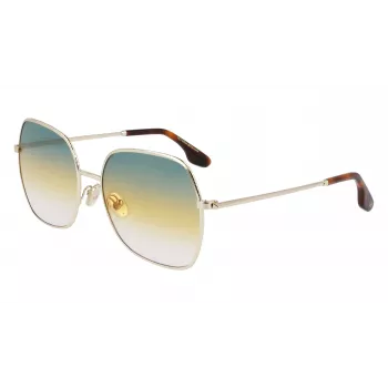 Victoria Beckham VB223S-727 dámske slnečné okuliare Havana acetátový hranatý rám hnedé gradientové sklá 56mm