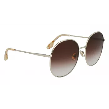 Victoria Beckham VB224S-702 dámske slnečné okuliare zlatá/Havana hnedý gradient 59mm