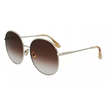 Victoria Beckham VB224S-702 dámske slnečné okuliare zlatá/Havana hnedý gradient 59mm