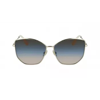 Victoria Beckham VB225S-734 dámske nadrozmerné hranaté slnečné okuliare - havana acetátový rám s hnedými gradientovými sklami - 59 mm